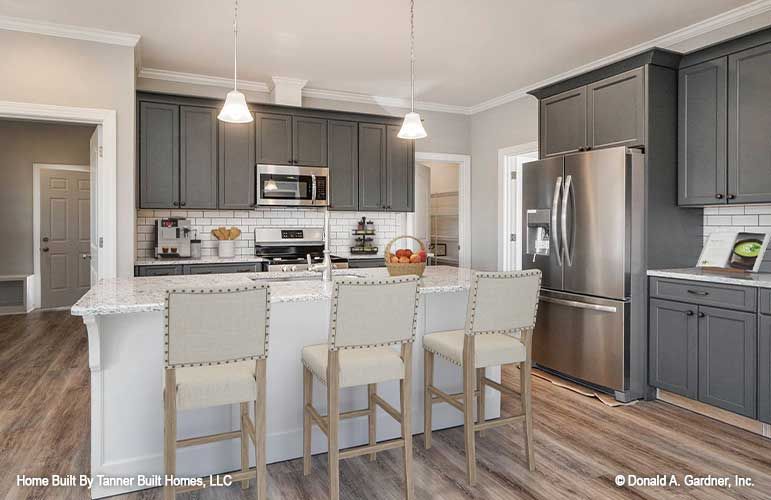Gray Cabinets and Granite Pull Off Casual Without Trying Too Hard