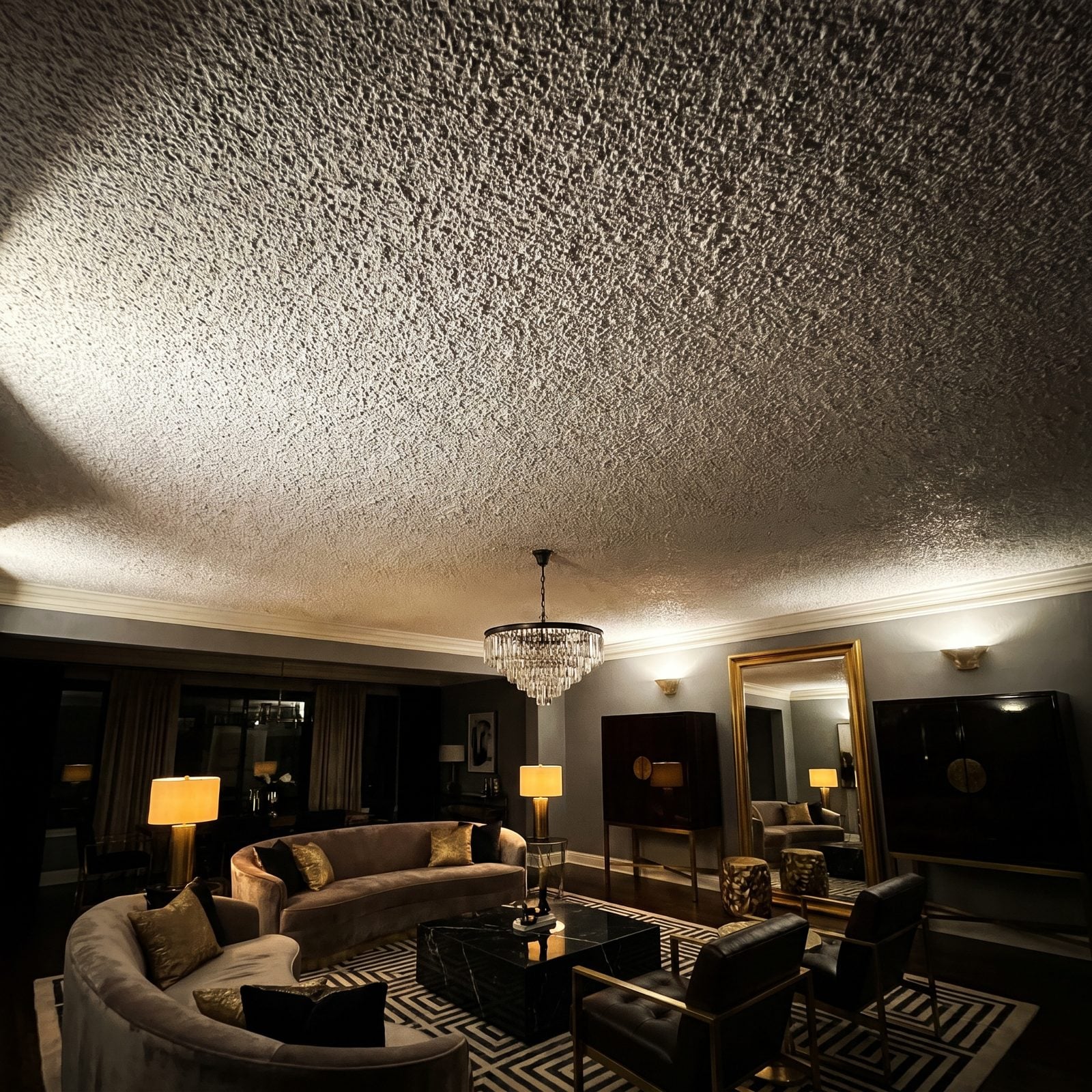 Hollywood Glam Buried Under a Popcorn Ceiling