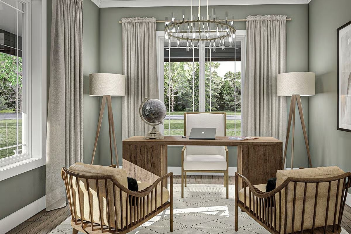 Sage Walls and Tripod Lamps Doing Exactly What They Should