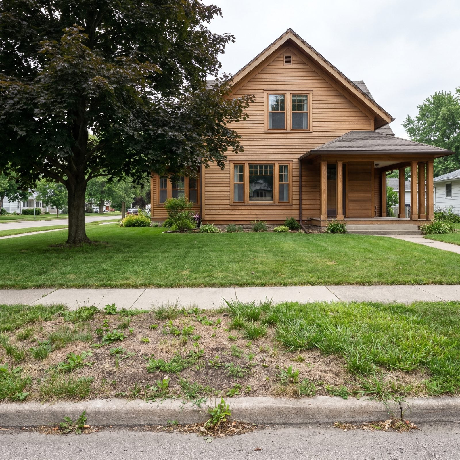 Ignoring the Strip Between the Sidewalk and Street