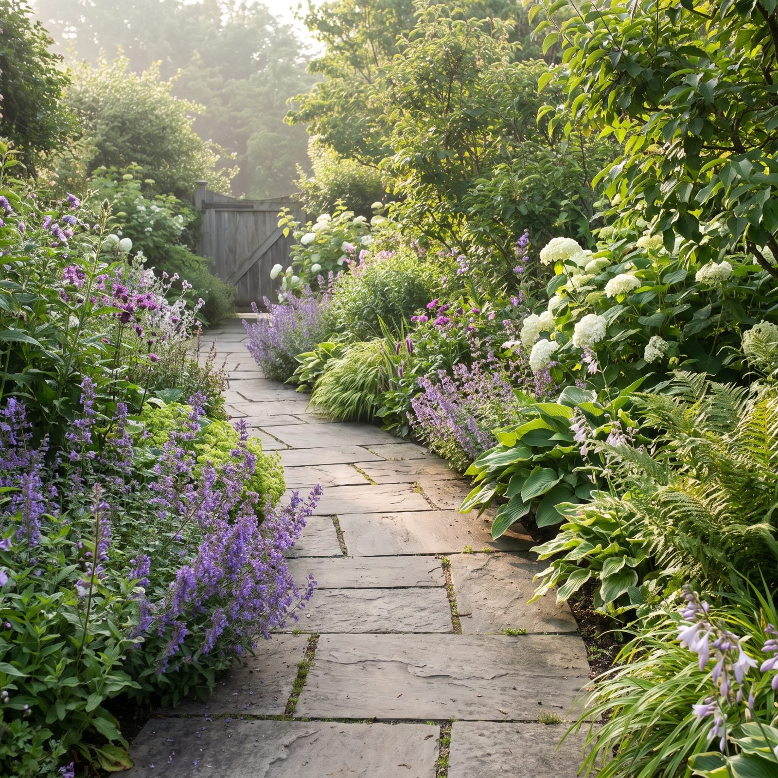 An Inviting Front Walk With Layered Landscaping