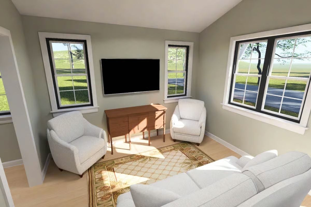 Vaulted Ceiling, Three Windows, and Afternoon Light That Does the Heavy Lifting
