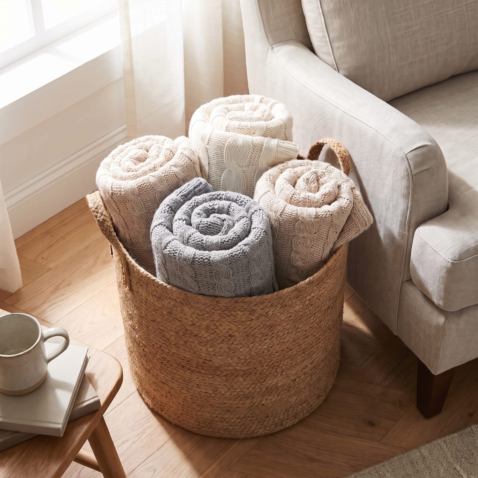 Keep a Basket of Throw Blankets Within Arm's Reach