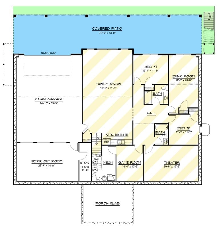 Floor Plan 2 - The Kessler 8-Bedroom Modern New American with Walkout Basement Designed for Families with In-Laws Who Might Be Moving In Whether You Like It or Not