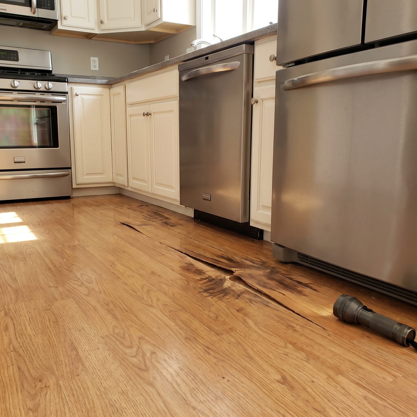 Laminate Swelling Beside the Dishwasher or Refrigerator