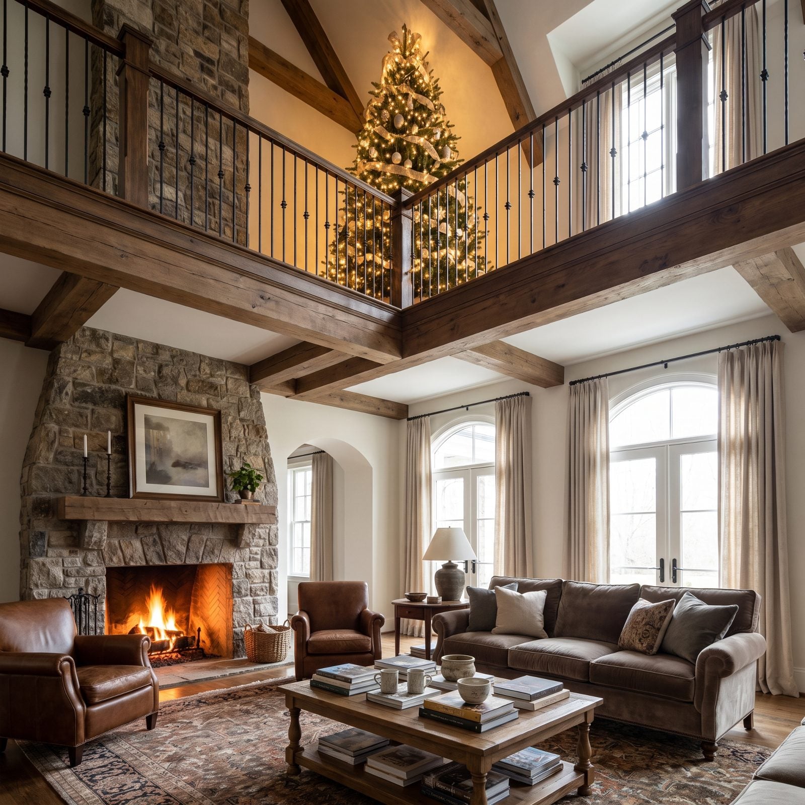 On the Landing Overlooking the Living Room