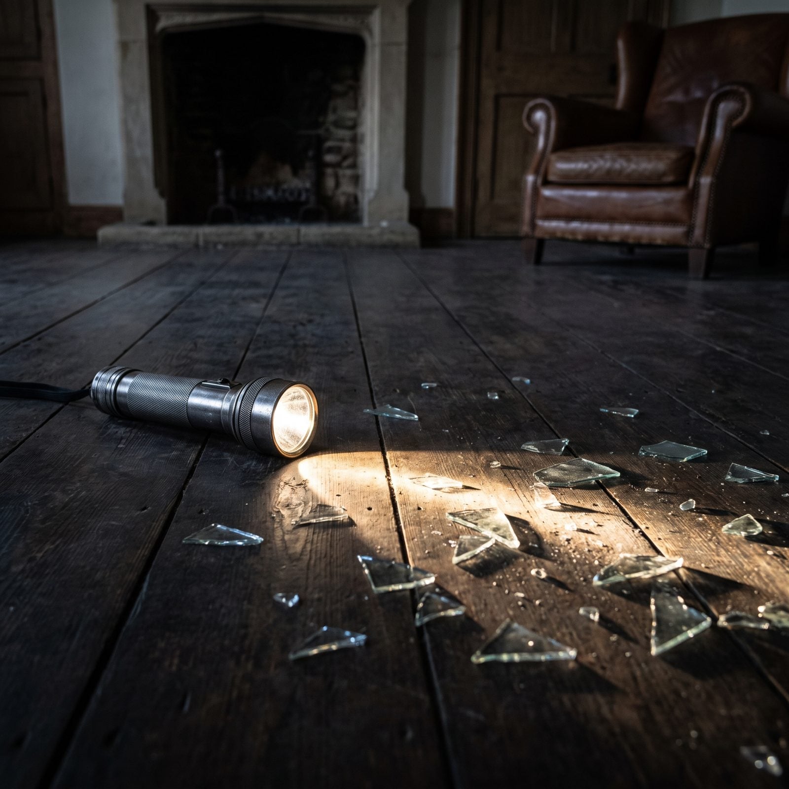 Lay a Flashlight Flat on the Floor to Reveal Broken Glass