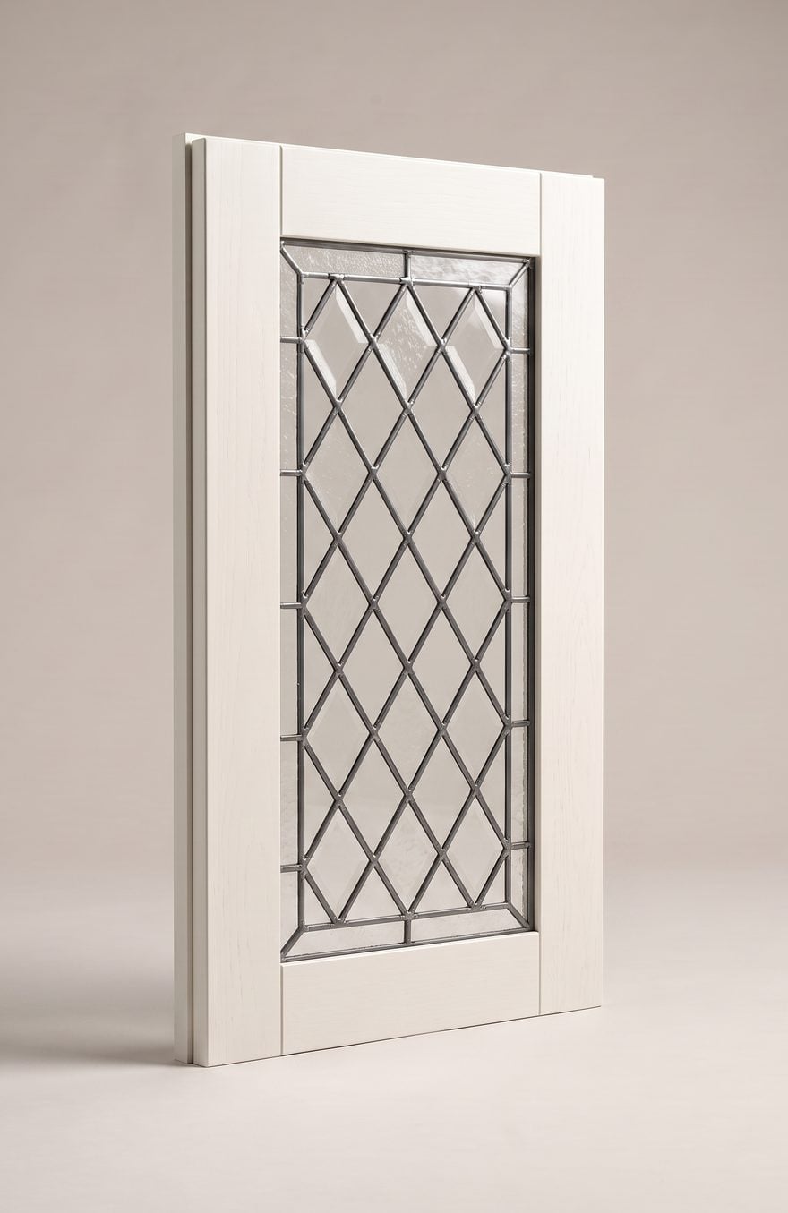 Leaded Glass-Front kitchen cabinet door illustration