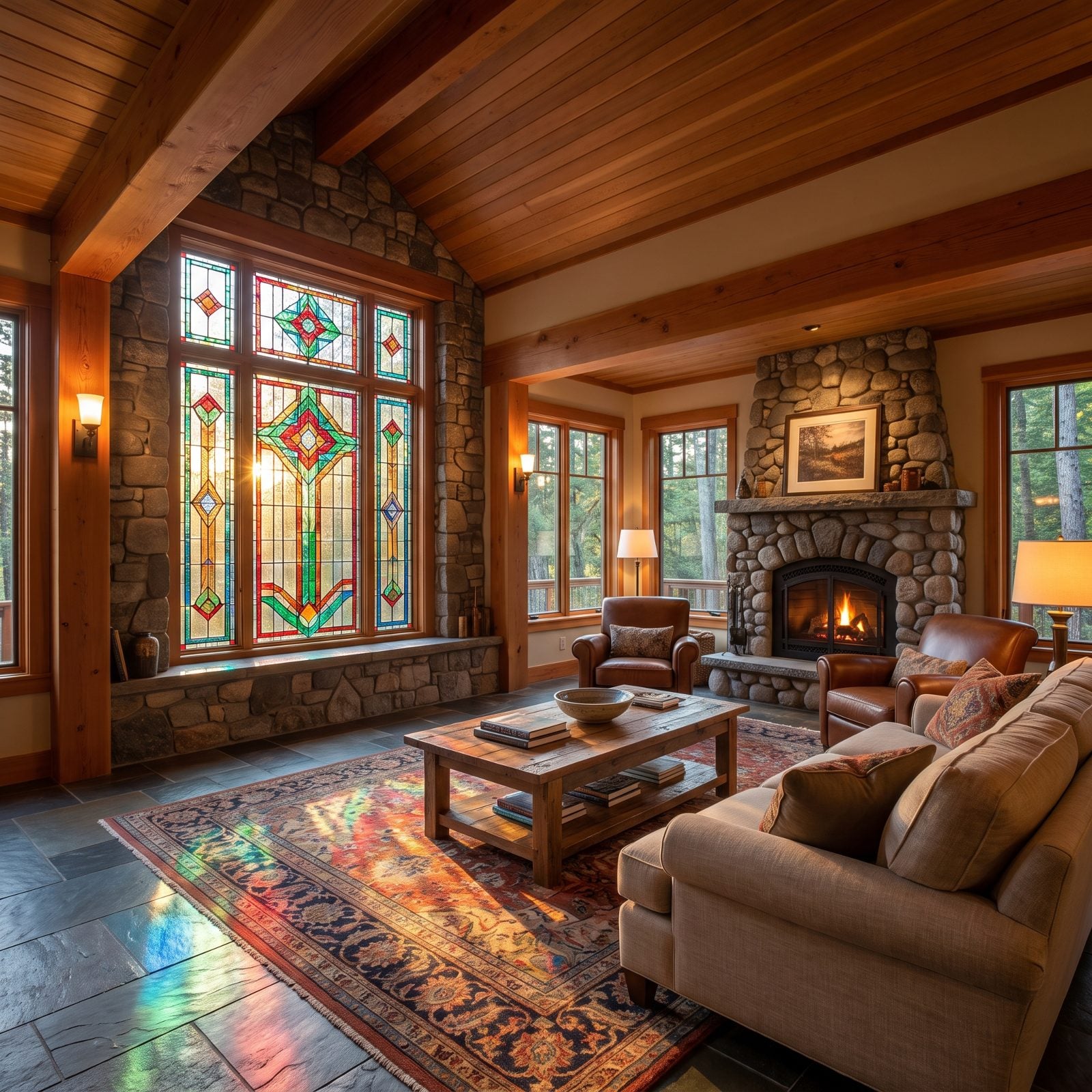 Leaded and Stained-Glass Feature Windows Worth Keeping