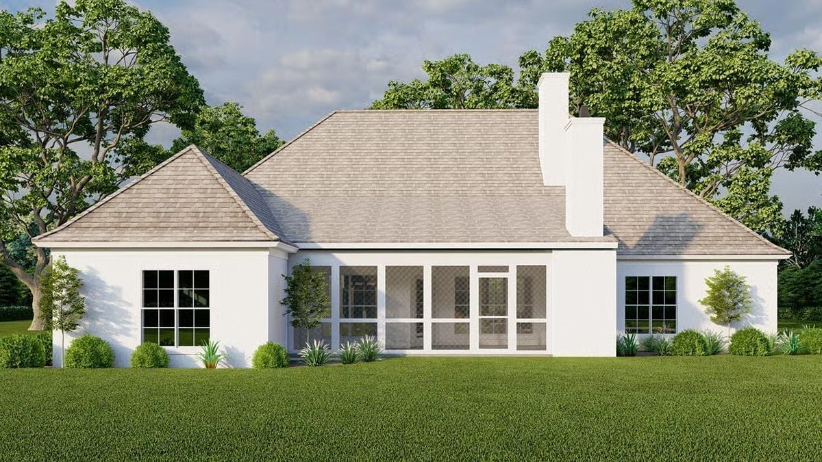 Crisp White Stucco and a Hip Roof That Means Business