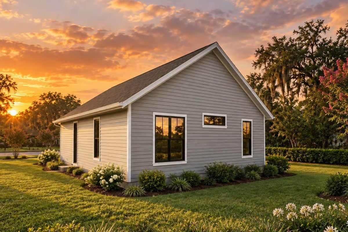Sunset Side of the Live Oak Cottage Earns Its Quiet