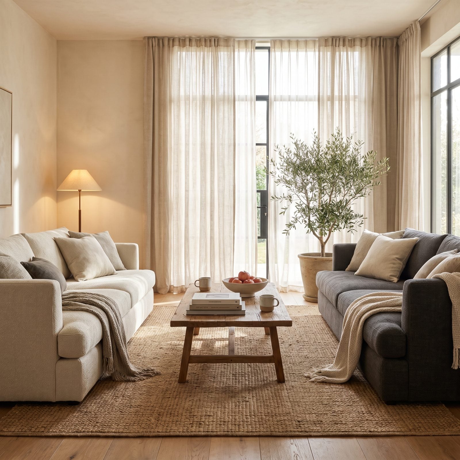 A Living Room Arranged for Face-to-Face Conversation