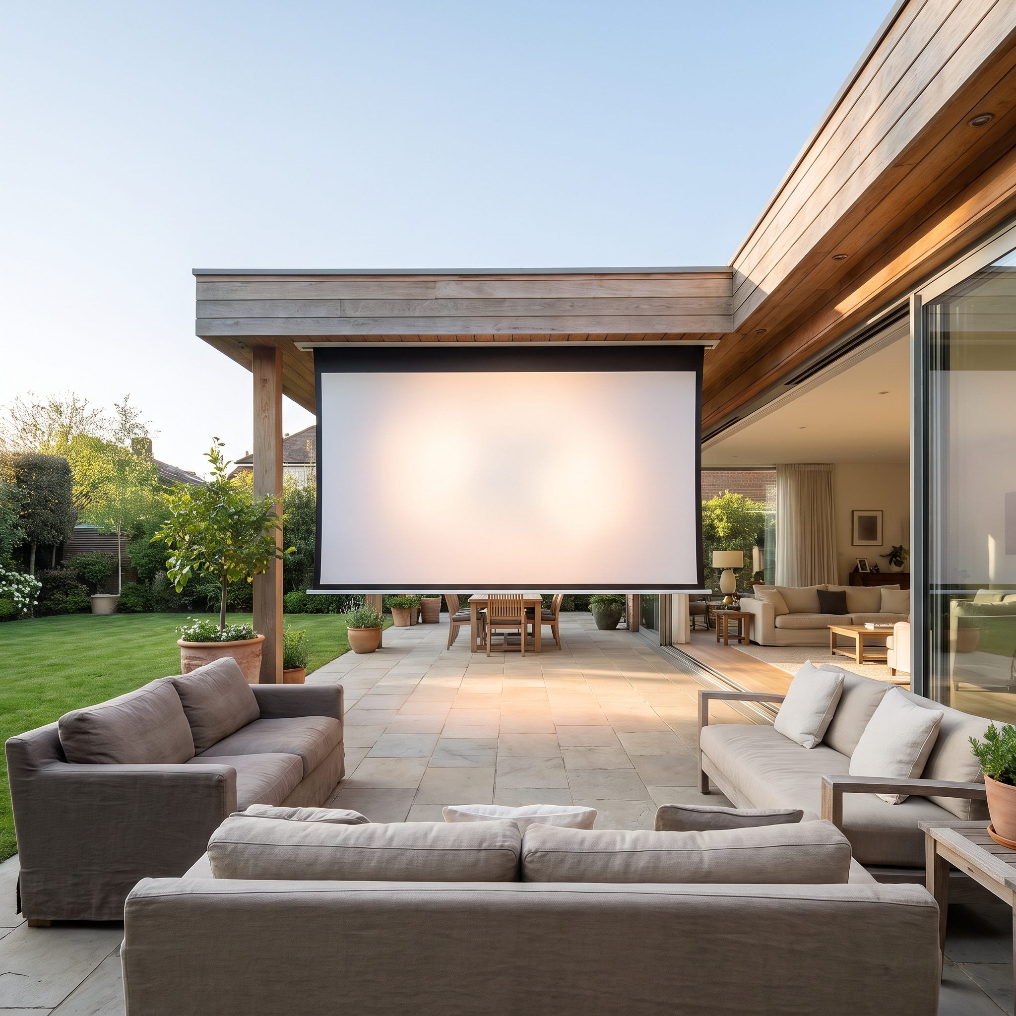 The Living Room That Opens Into a Garden Cinema