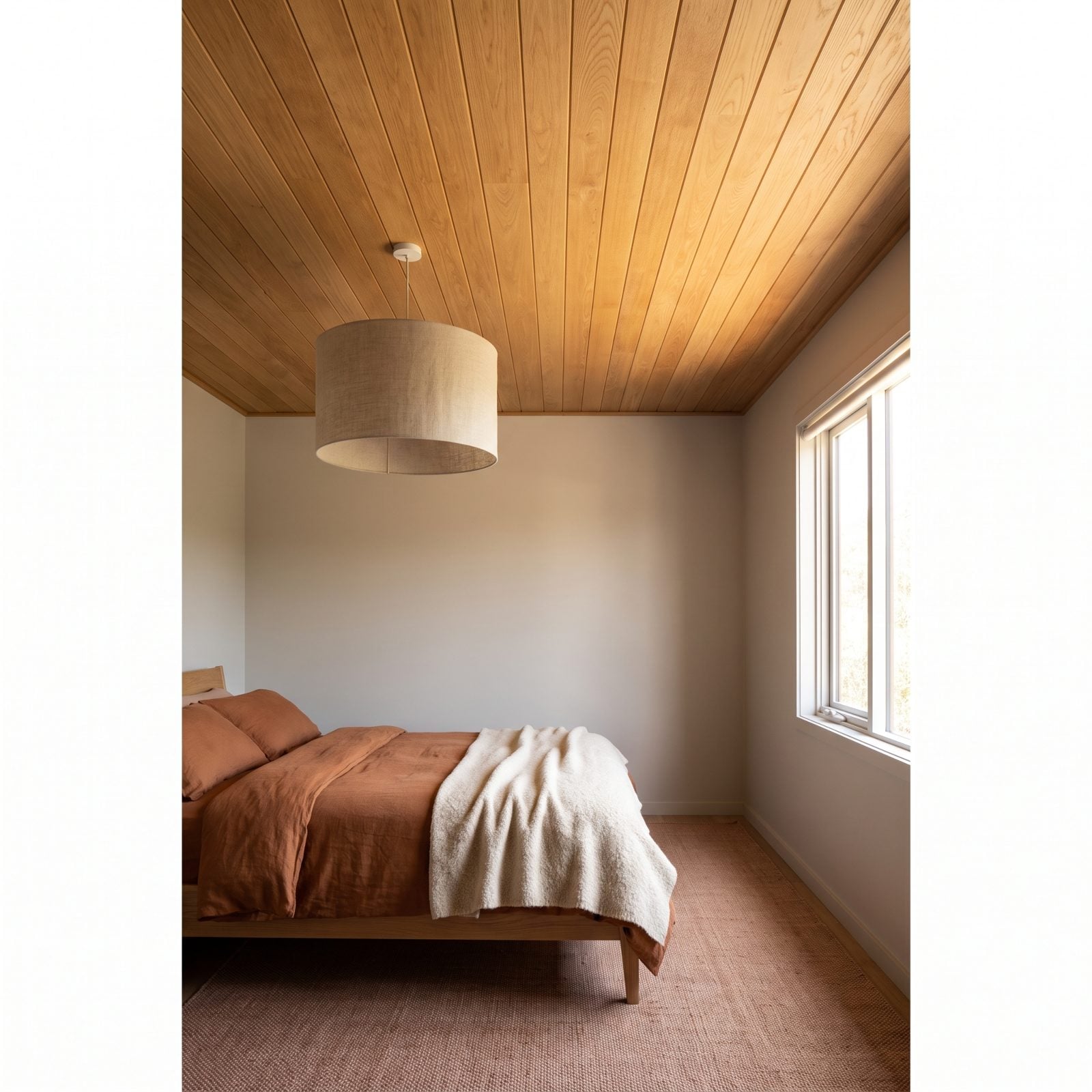 Look Up: A Wood-Clad Ceiling Doing the Warming