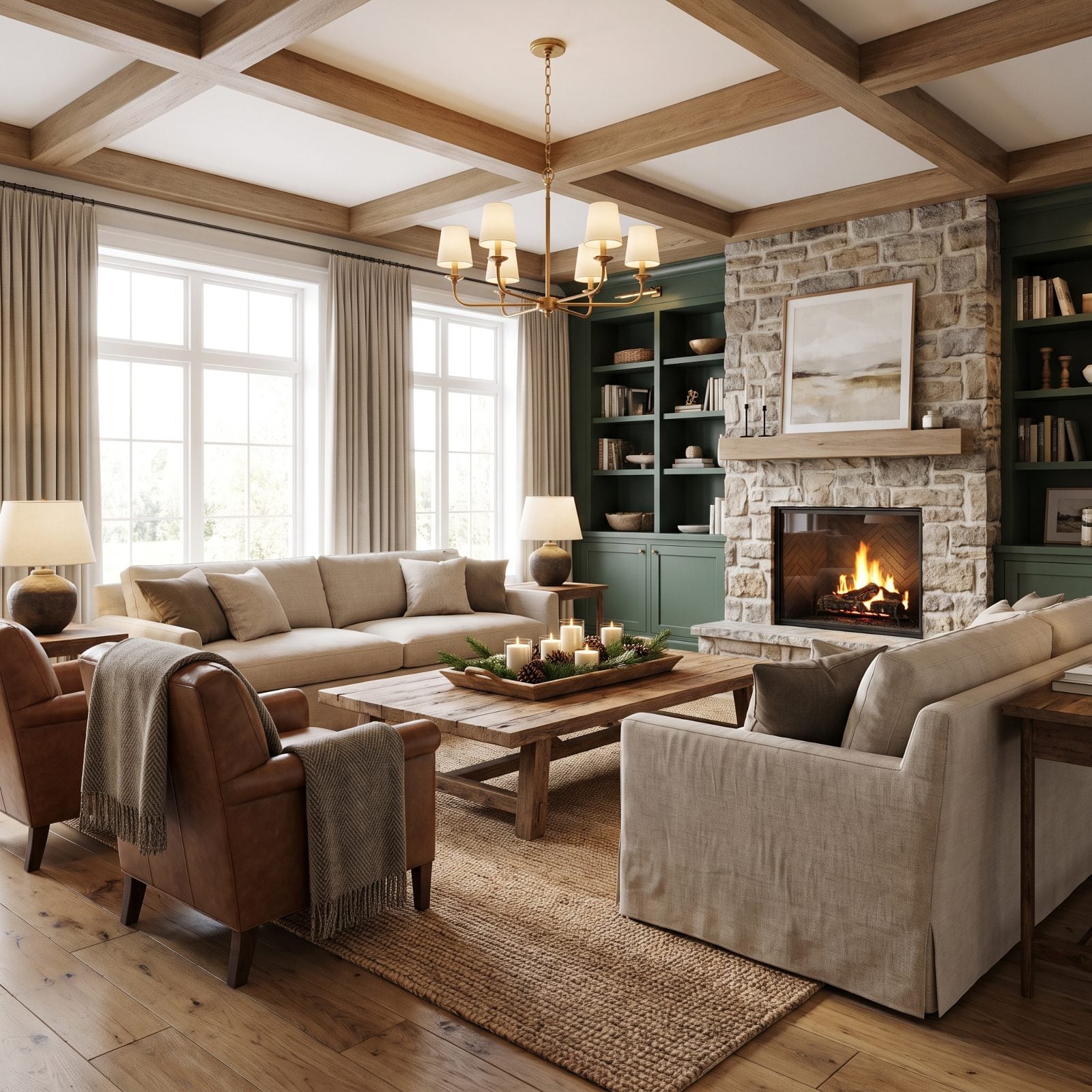 A Low Coffee-Table Centerpiece That Keeps Sightlines Open