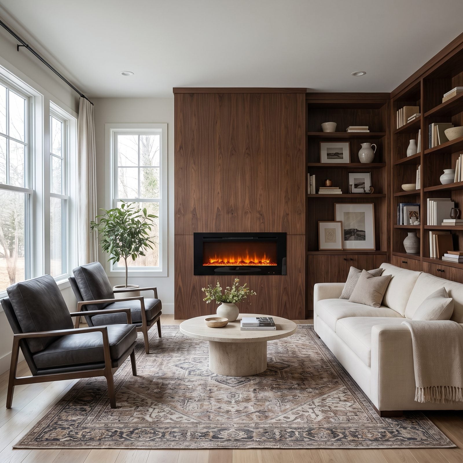 Low-Smoke Electric Fire Features