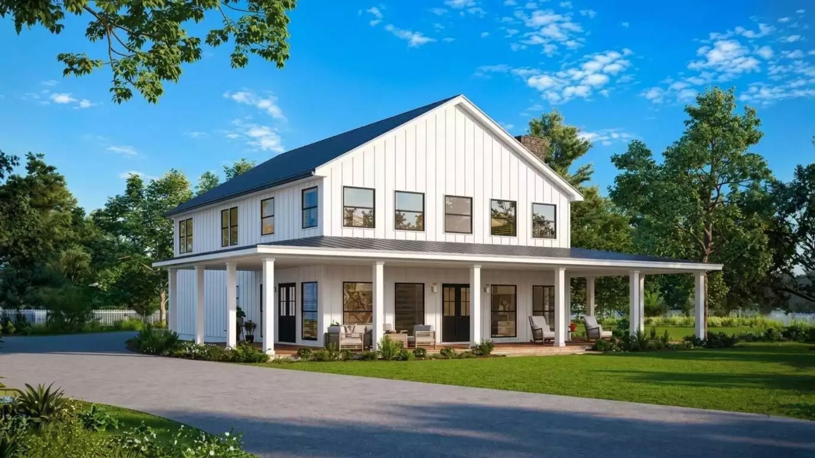 Lowfield Way 5-Bedroom Farmhouse with Theater Room Designed for Families Who Always End Up Hosting Holidays (Floor Plan)