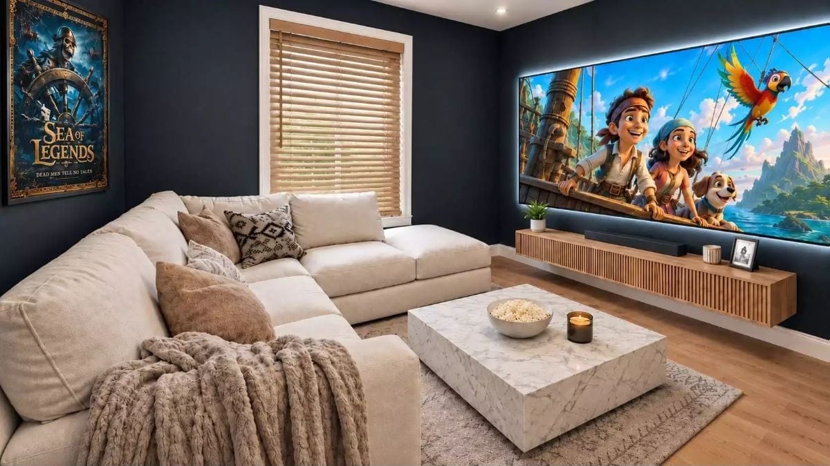 Popcorn on the Marble Table and a Pirate Movie Playing — Family Night Has a Permanent Address