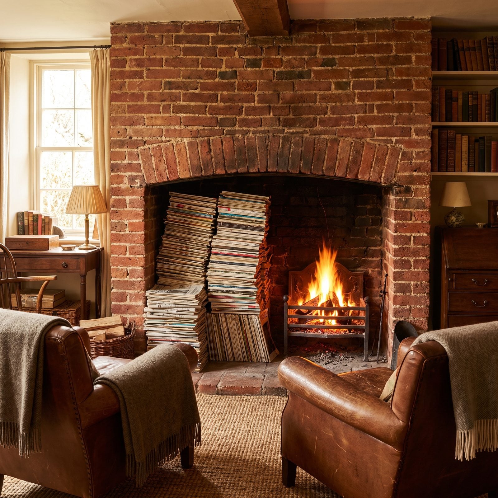 The Magazine Stacks Filling the Hearth