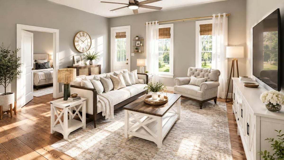Soft Gray Walls and White Farmhouse Tables Built for Slow Saturday Mornings