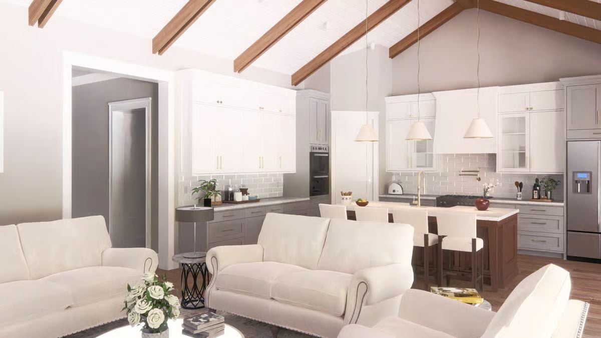 Vaulted Ceilings and a Kitchen Island That Pulls the Whole Room Together