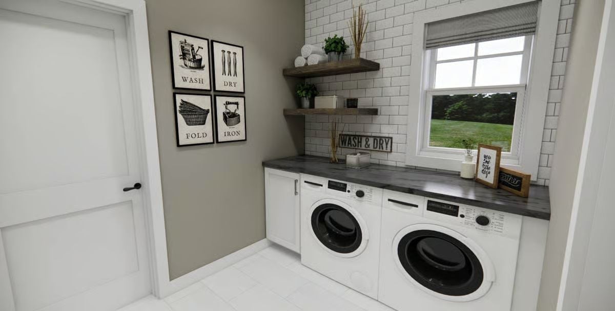 Subway Tile, Floating Shelves, and a Laundry Room That Actually Earns Its Square Footage