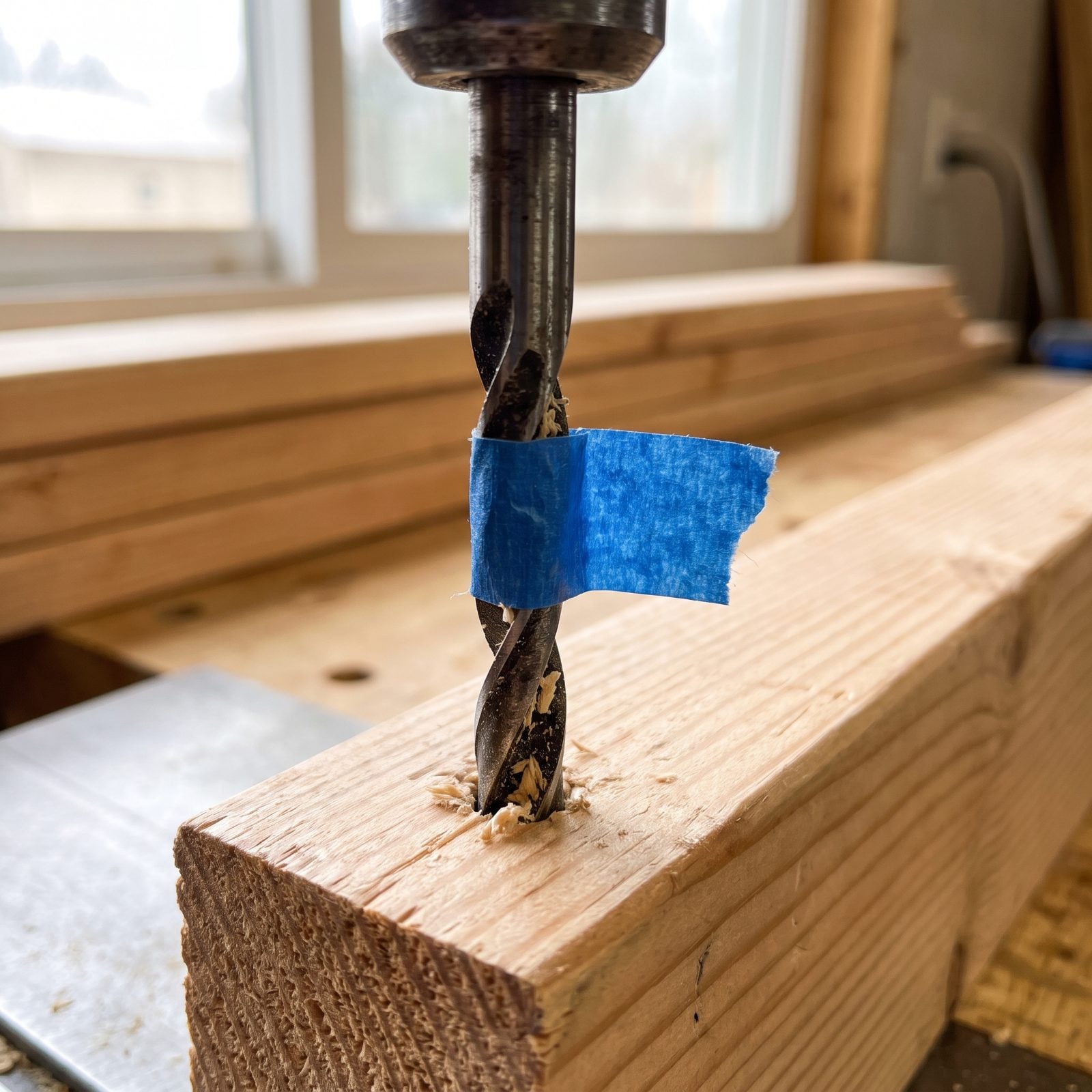 Mark Your Drill Bit With Painter's Tape to Nail the Exact Hole Depth