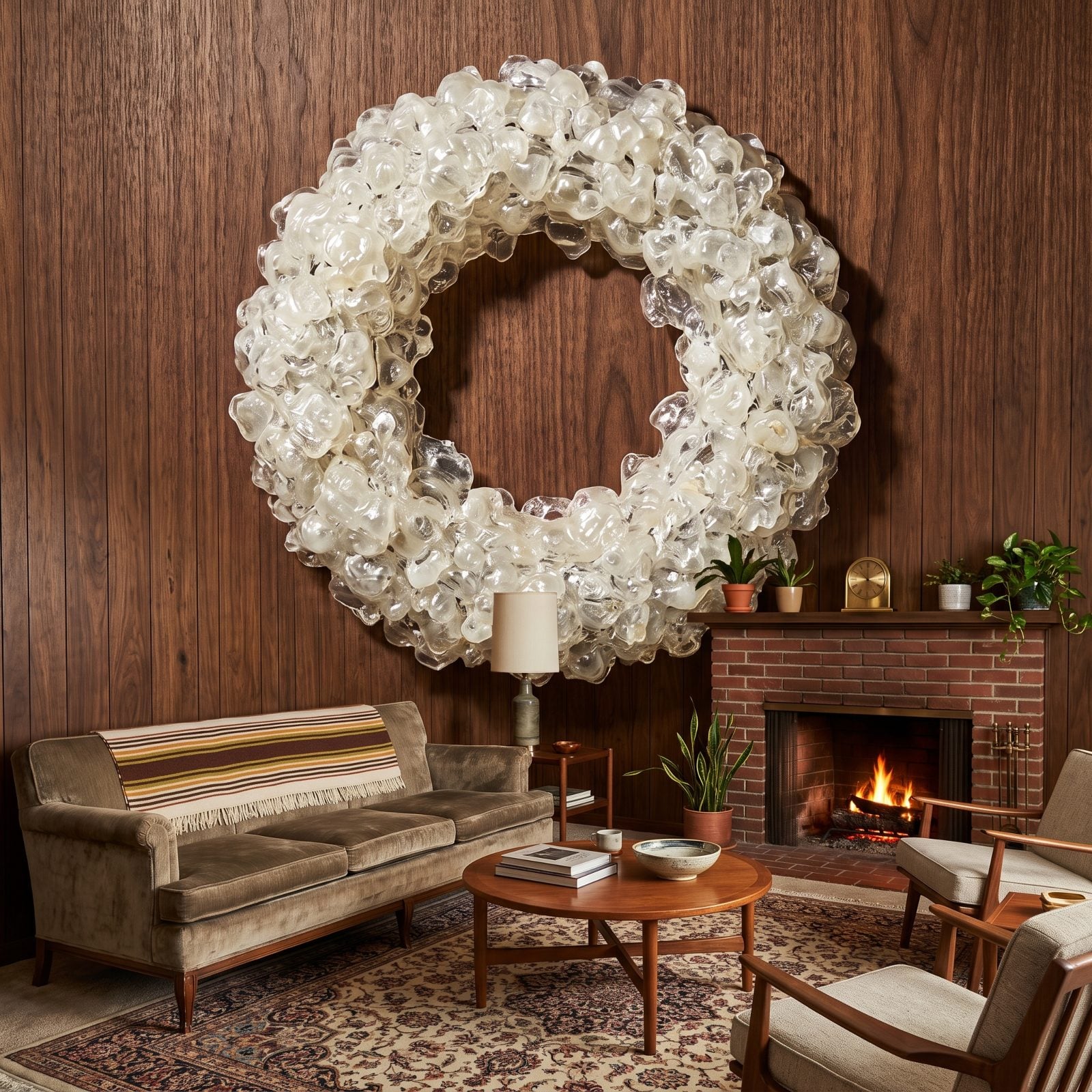 The Melted-Plastic Popcorn Wreath