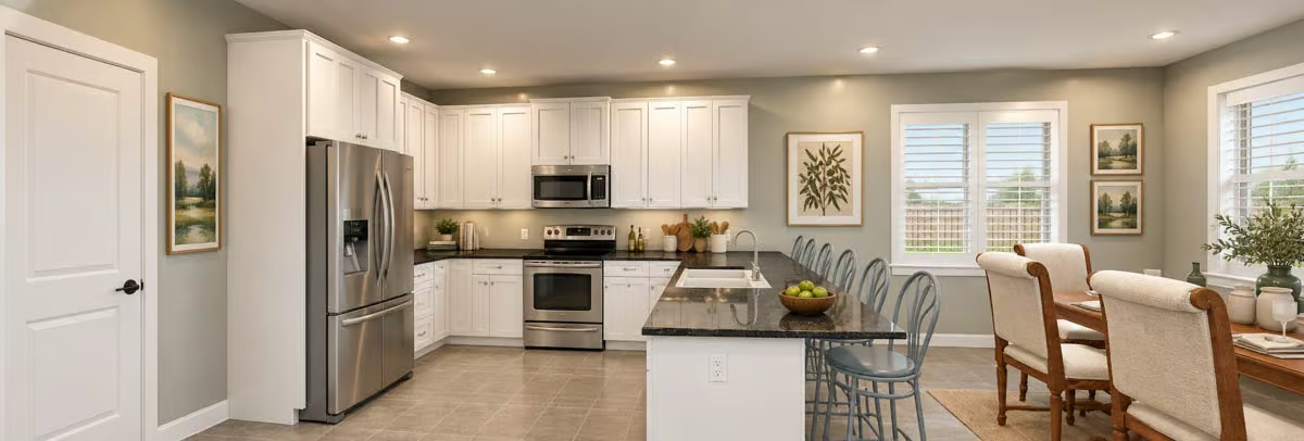 Granite Island, White Shakers, and a Breakfast Nook That Actually Gets Used