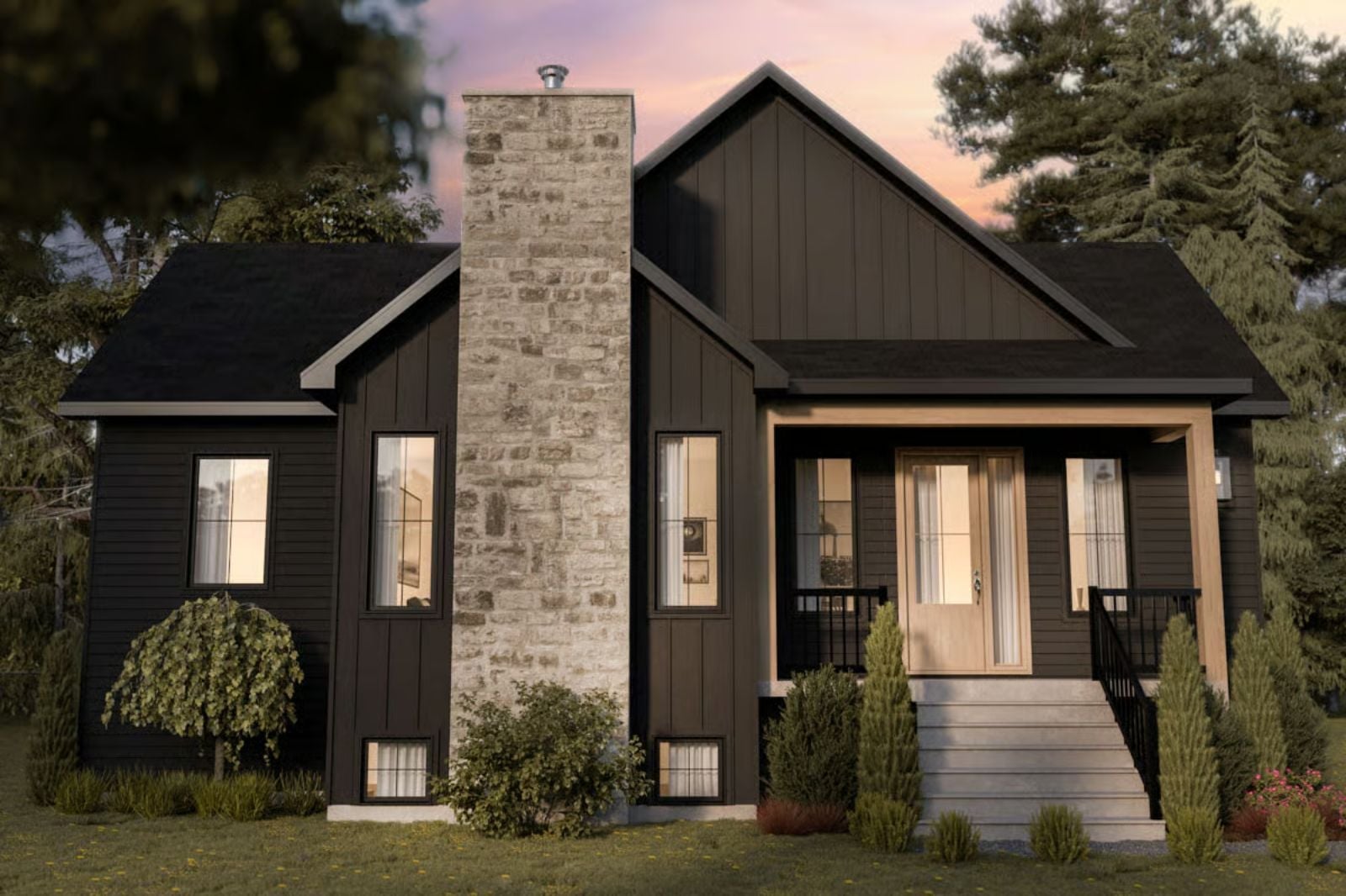 Midnight Pine 3-Bedroom Transitional Farmhouse with Finished Basement Designed for Families Who Outgrew Their Starter Home Three Years Ago (Floor Plan)