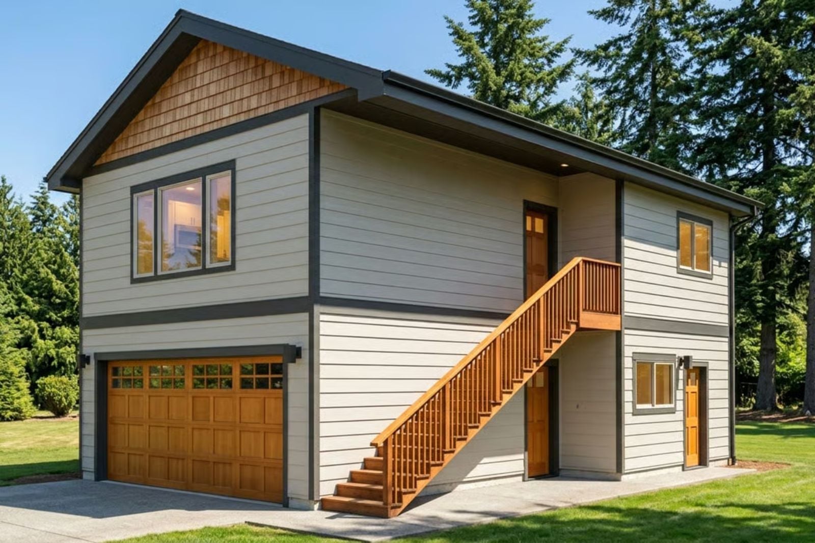 Millwright 2-Bedroom Carriage House Plan with Workshop (782 Sq. Ft. Floor Plan)