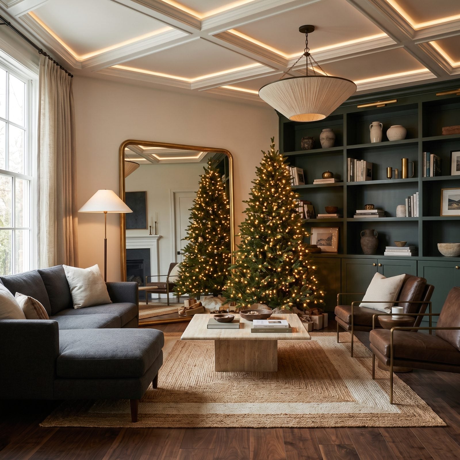 Mirror-Backed Tree That Doubles the Depth