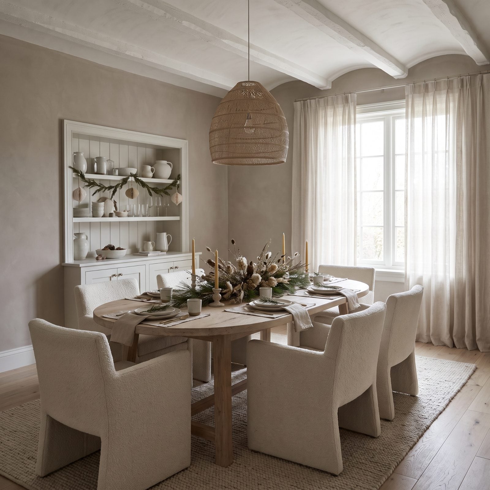 Mushroom Taupe and Chalk White: The Quietest Christmas in the House