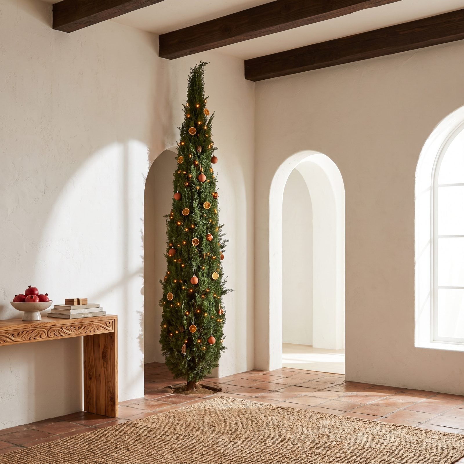 A Narrow Cypress That Mirrors Mediterranean Arches