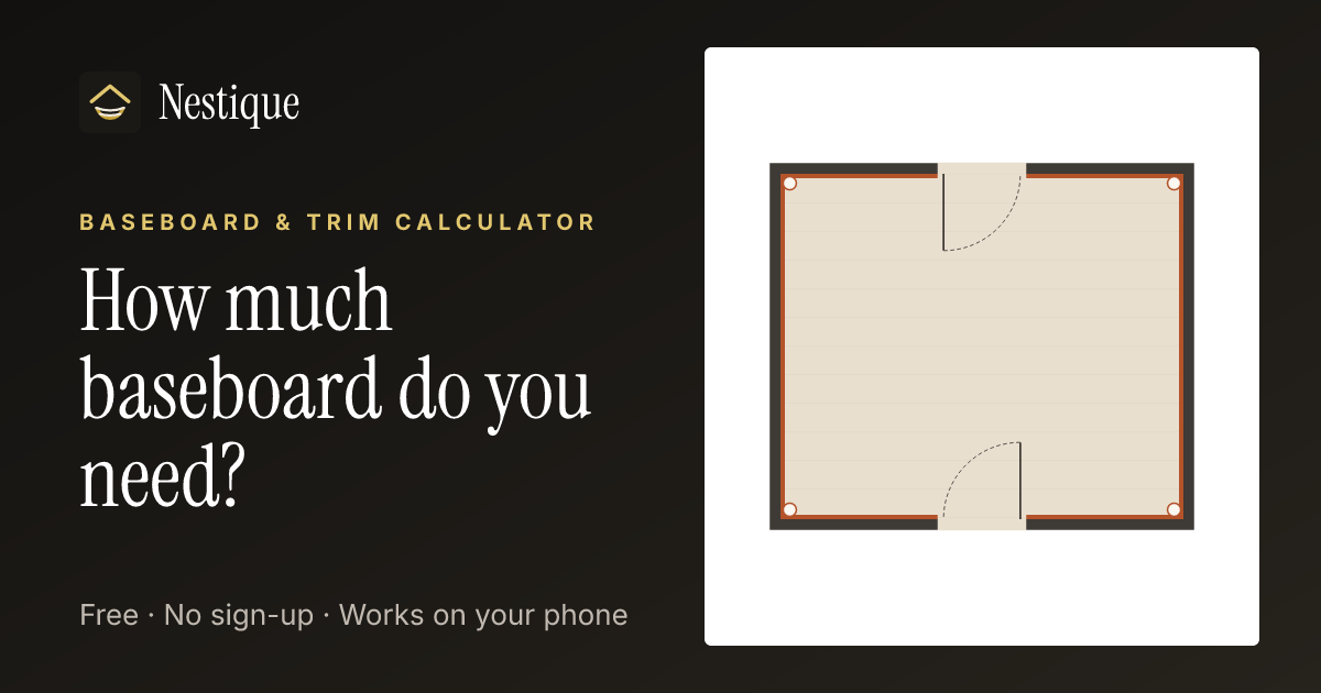 Baseboard & Trim Calculator from Nestique