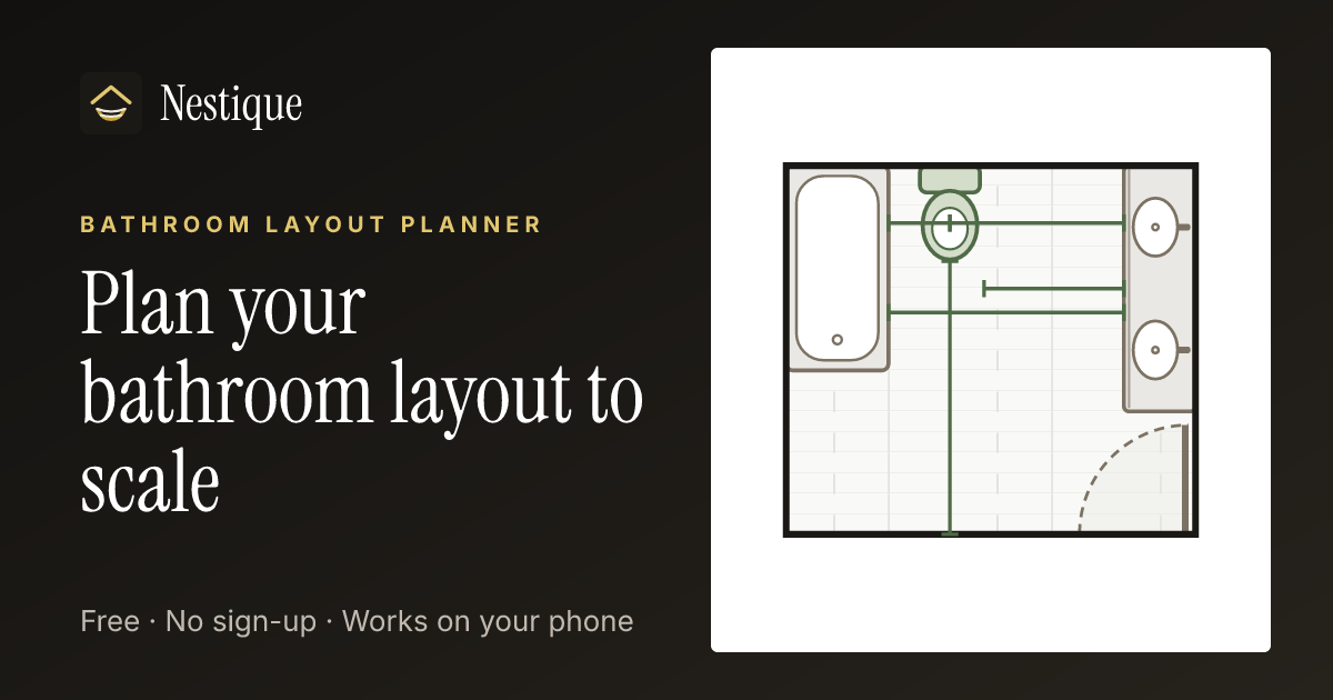 Bathroom Layout Planner from Nestique