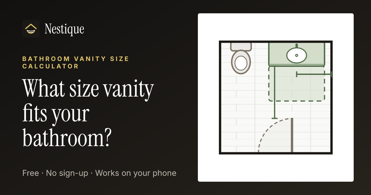 Bathroom Vanity Size Calculator from Nestique