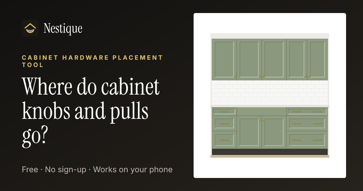 Cabinet Hardware Placement Tool from Nestique
