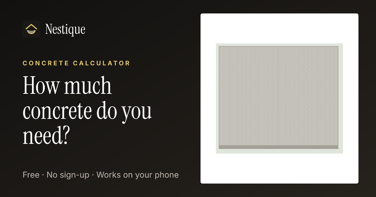 Concrete Calculator from Nestique