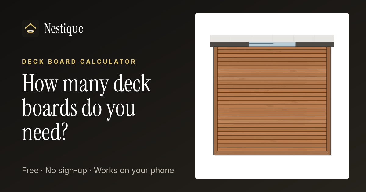 Deck Board Calculator from Nestique