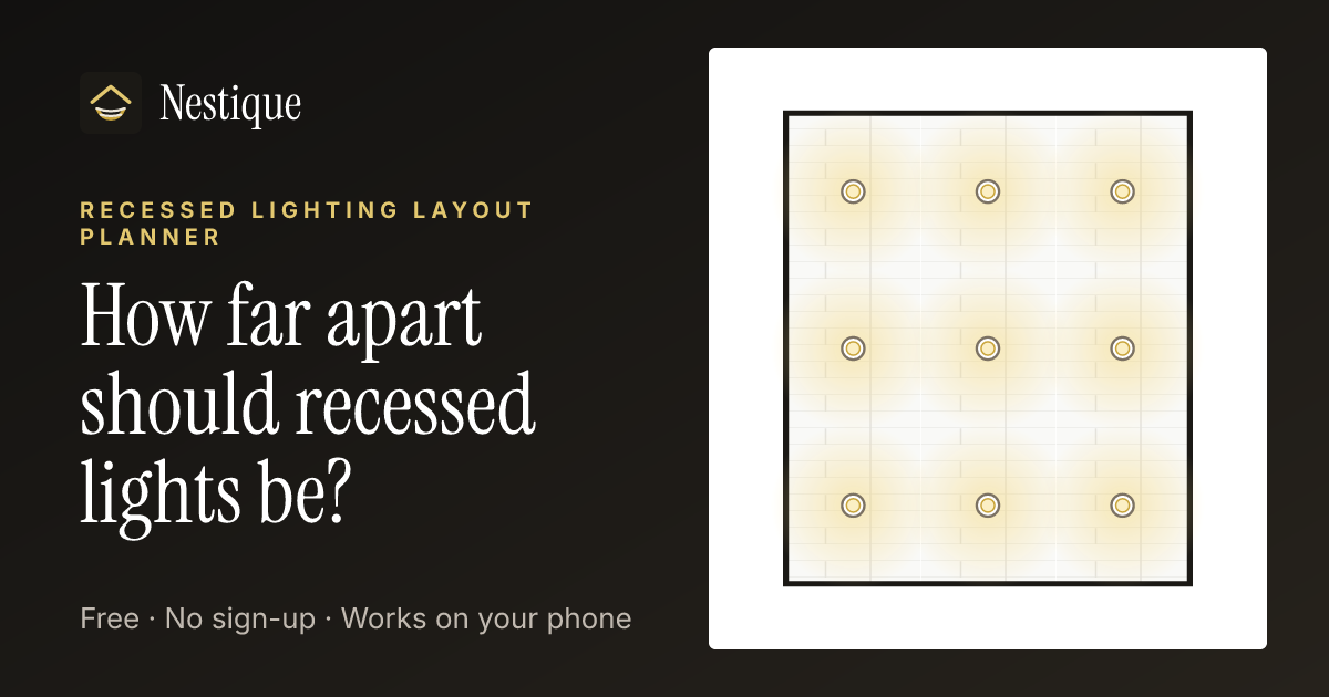 Recessed Lighting Layout Planner from Nestique