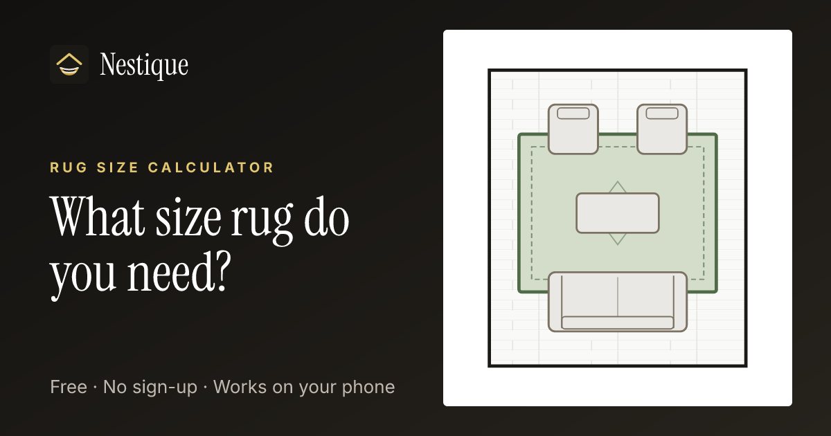 Rug Size Calculator from Nestique