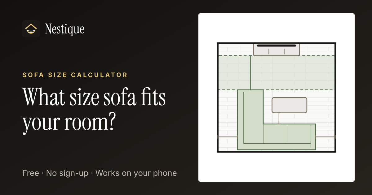 Sofa Size Calculator from Nestique