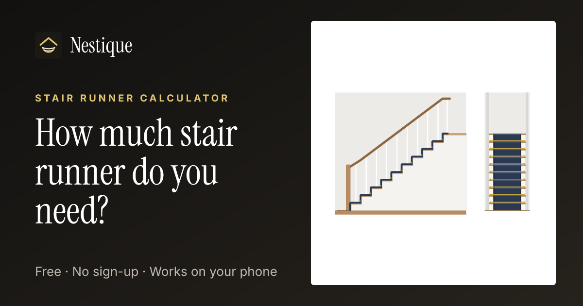 Stair Runner Calculator from Nestique
