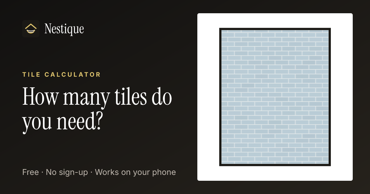 Tile Calculator from Nestique
