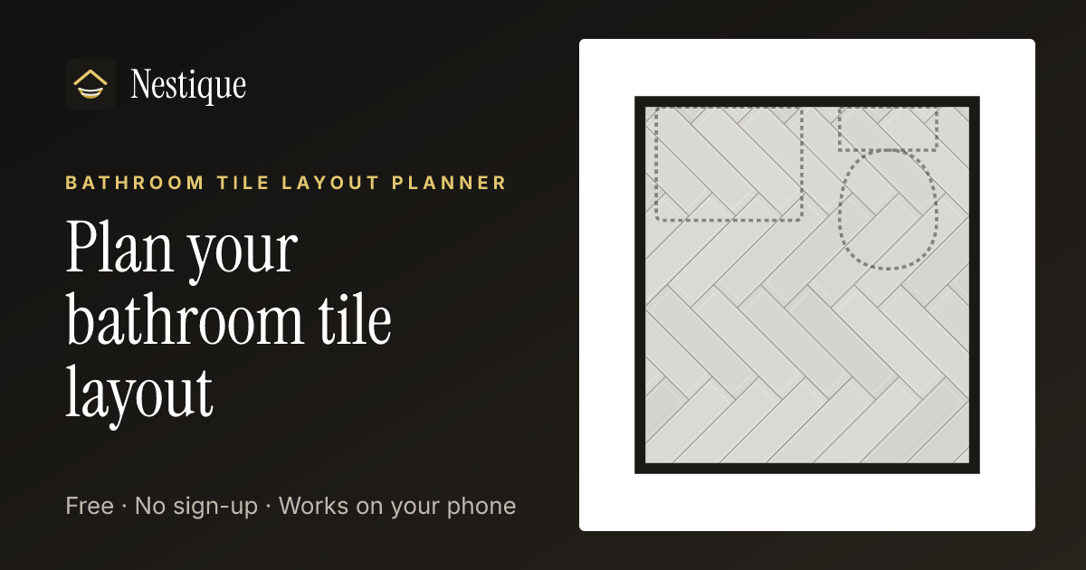 Bathroom Tile Layout Planner from Nestique