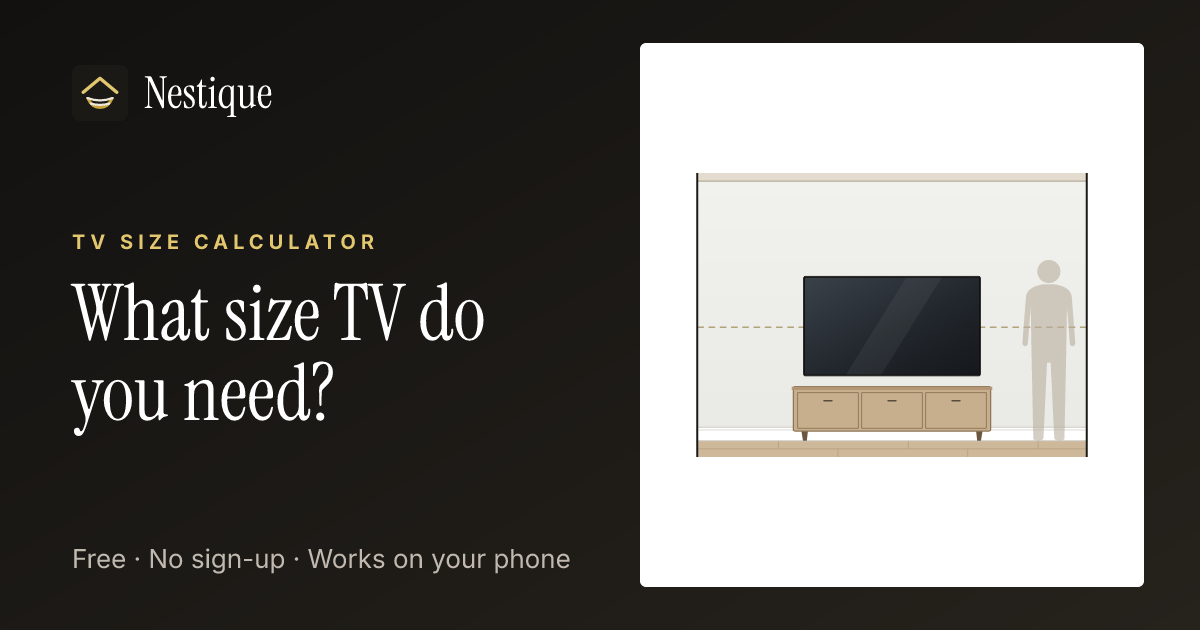 TV Size Calculator from Nestique