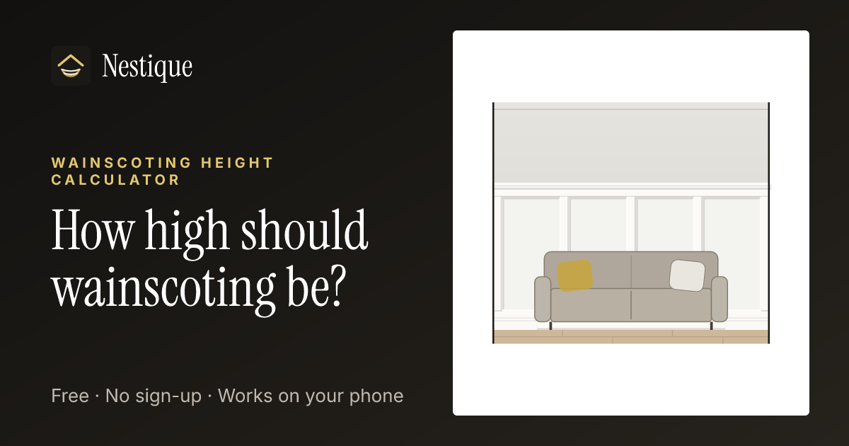 Wainscoting Height Calculator from Nestique