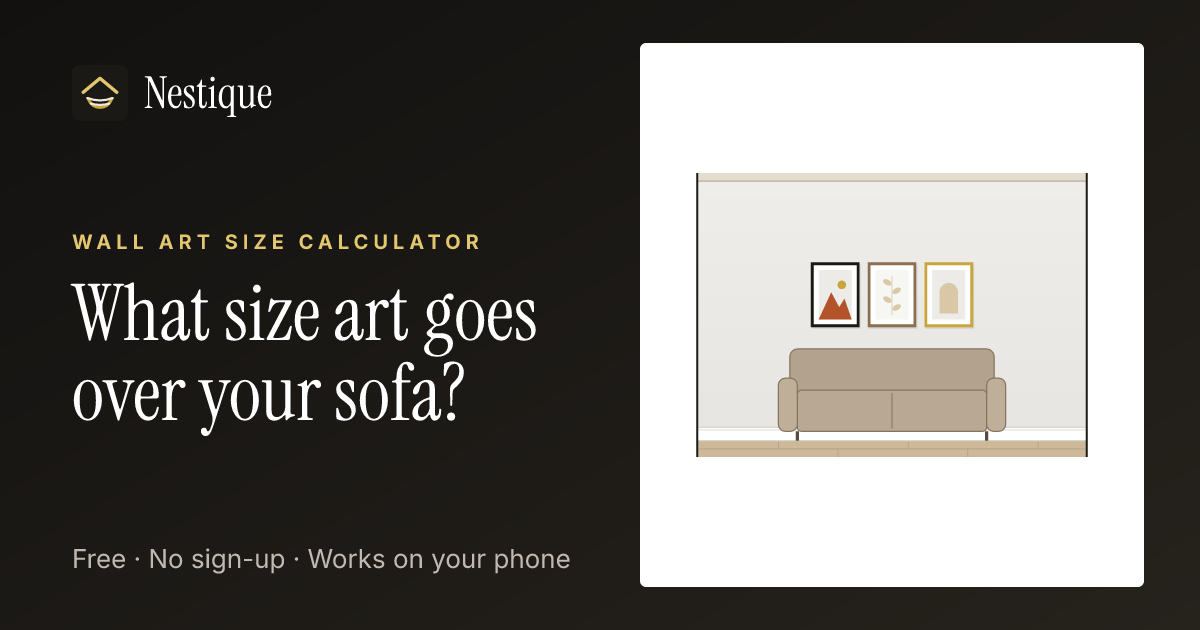 Wall Art Size Calculator from Nestique