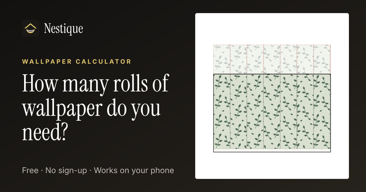 Wallpaper Calculator from Nestique
